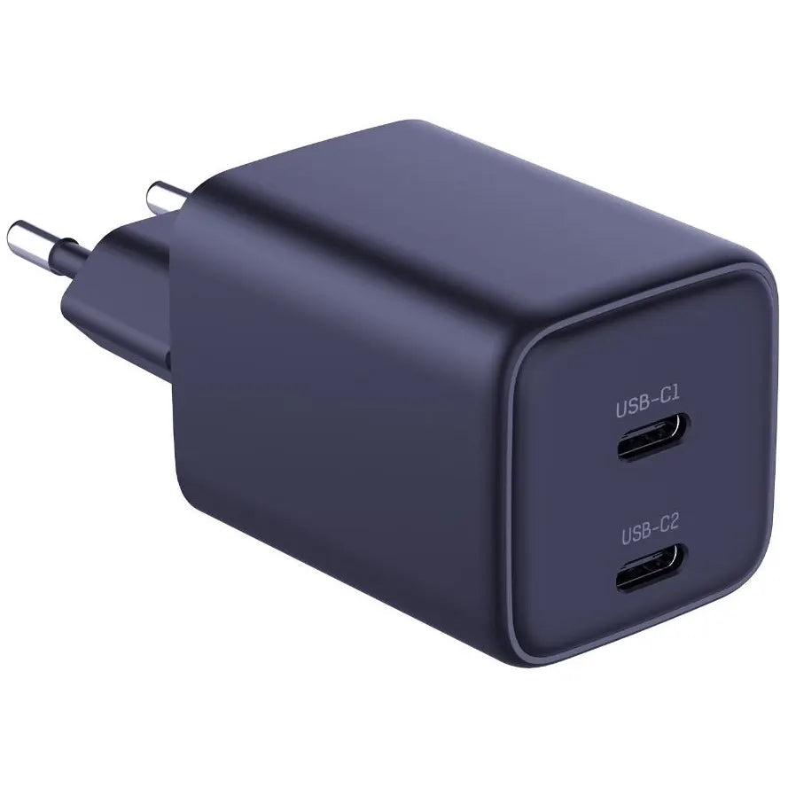 Mrežni punjač s USB-C kabelom 3MK HyperCharger, 45W, 3A, 2 x USB-C, crni