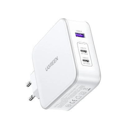 Punjač za mrežu s USB-C kabelom UGREEN CD289, 140W, 5A, 1 x USB-A - 2 x USB-C, Bijeli