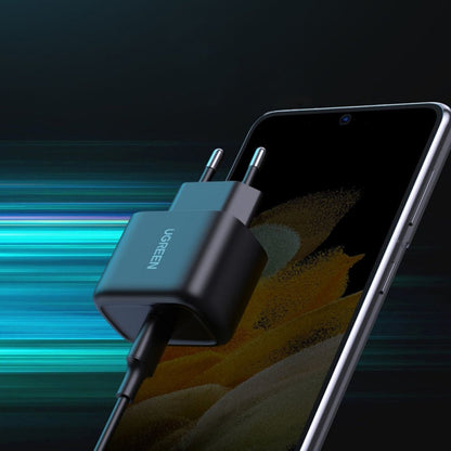 Punjač za mrežu s USB-C kabelom UGREEN CD250, 25W, 3A, 1 x USB-C, crni
