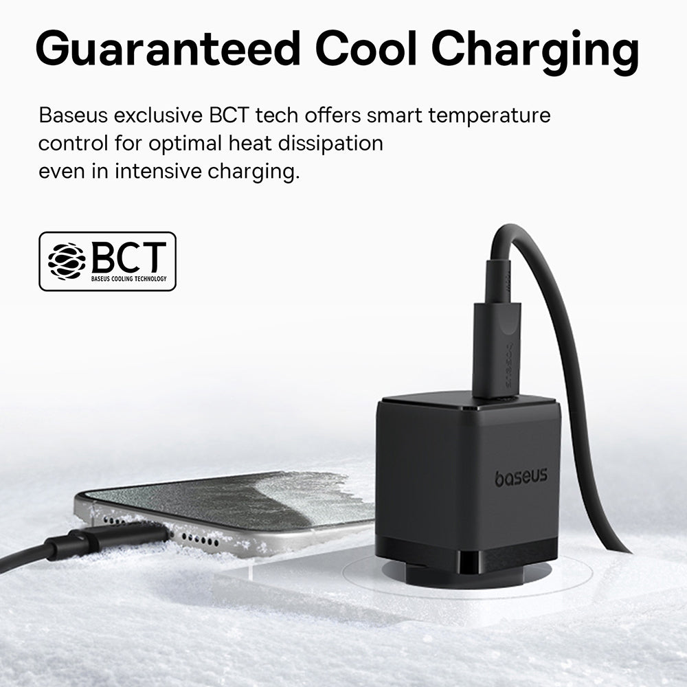 Punjač mreže s USB-C kabelom Baseus Palm, 30W, 3A, 1 x USB-C, Crni P10111605113-01