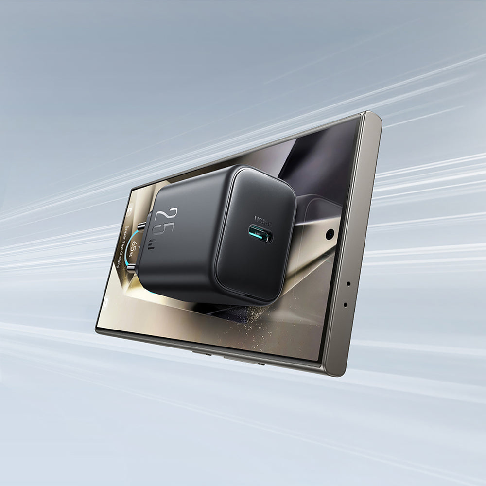 Punjač za mrežu s USB-C kabelom Joyroom JR-TCF23, 25W, 3A, 1 x USB-C, Crni