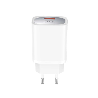 Mrežni punjač s USB-C kabelom XO Design CE19, 18W, 3A, 1 x USB-A, Bijeli