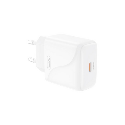 Punjač za mrežu s USB-C kabelom XO Design L141, 20W, 3A, 1 x USB-C, Bijeli