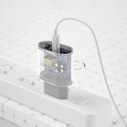 Punjač mreže s USB-C kabelom Dudao A14EUC, 20W, 3A, 1 x USB-C, Crni