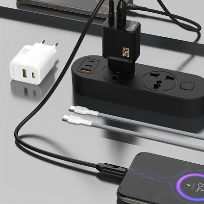 Punjač za mrežu s USB-C kabelom Dudao A27 Max, 35W, 1 x USB-A - 1 x USB-C, Crni