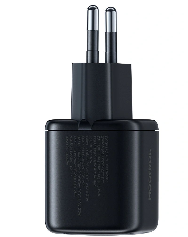 Punjač za mrežu s USB-C kabelom Joyroom JR-TG7, 33W, 3A, 1 x USB-A - 1 x USB-C, Crna
