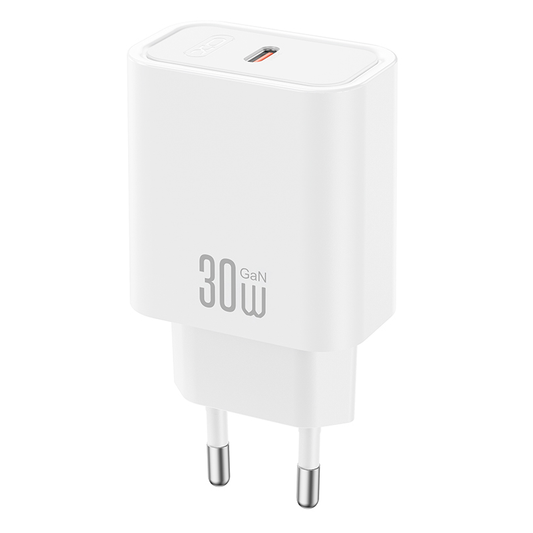 Mrežni punjač s USB-C kabelom XO Design CE41, 30W, 3A, 1 x USB-C, Bijela