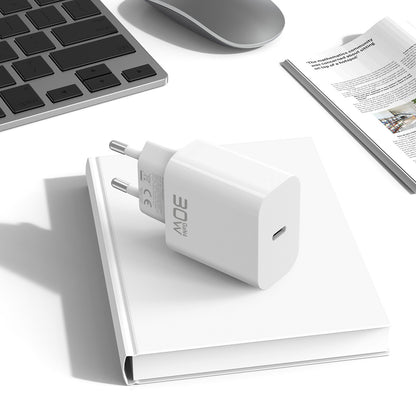 Mrežni punjač s USB-C kabelom Blavec BC-14, 30 W, 3 A, 1 × USB-C, bijeli