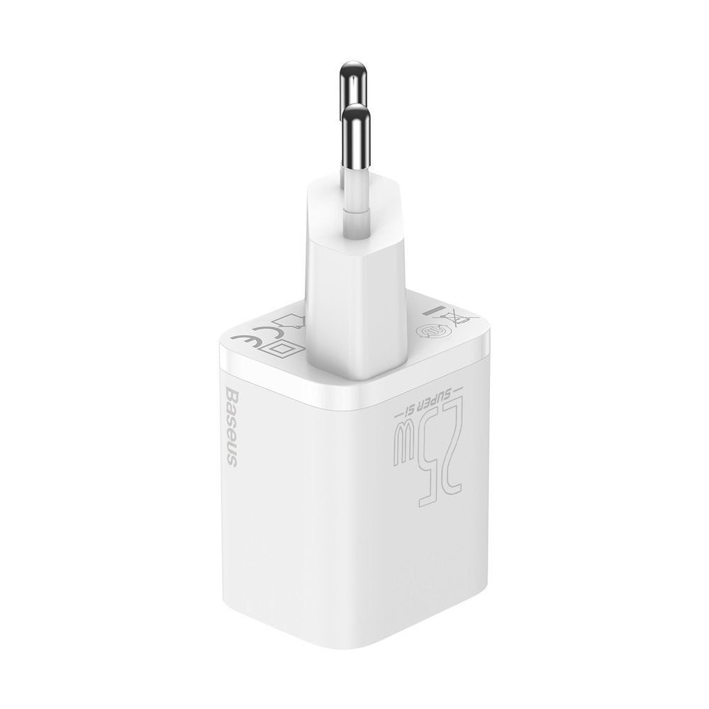 Punjač za mrežu s USB-C kabelom Baseus Super Si, 25W, 3A, 1 x USB-C, Bijeli TZCCSUP-L02