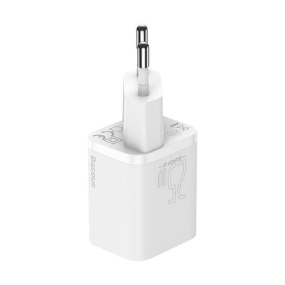 Punjač za mrežu s USB-C kabelom Baseus Super Si, 25W, 3A, 1 x USB-C, Bijeli TZCCSUP-L02