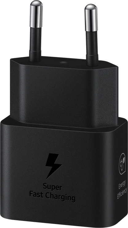 Punjač za mrežu s USB-C kabelom Samsung, 25W, 3A, 1 x USB-C, crni EP-T2510XBEGEU
