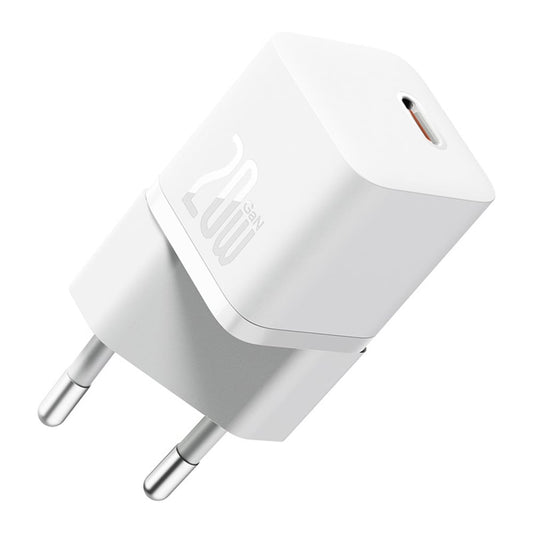 Punjač mreže s USB-C kabelom Baseus GaN5, 20W, 3A, 1 x USB-C, Bijeli P10110900213-01