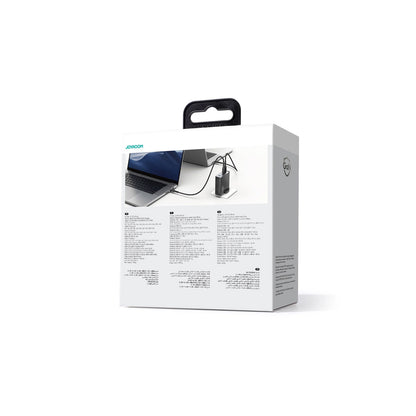 Mrežni punjač s USB-C kabelom Joyroom JR-TCG05UK, 140W, 5A, 1 x USB-A - 3 x USB-C, UK, Crni