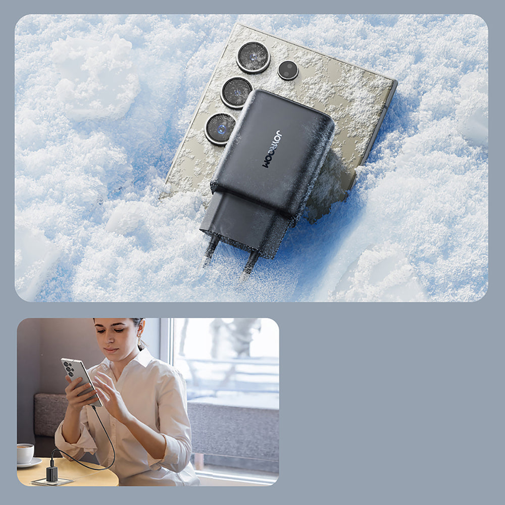 Punjač za mrežu s USB-C kabelom Joyroom JR-TCF23, 25W, 3A, 1 x USB-C, Crni