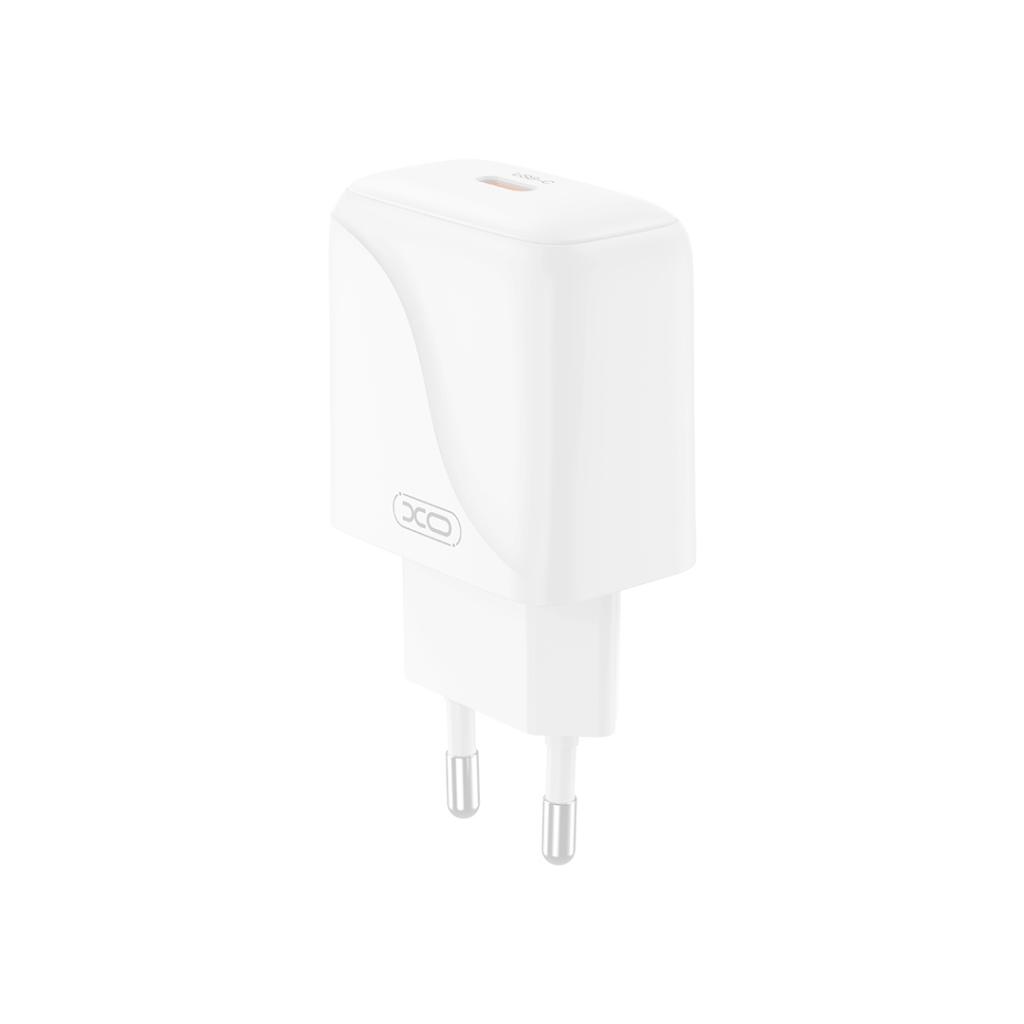 Punjač za mrežu s USB-C kabelom XO Design L141, 20W, 3A, 1 x USB-C, Bijeli