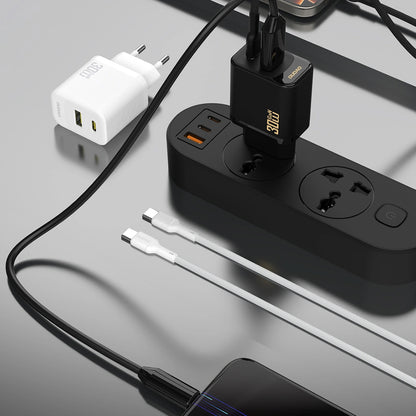 Punjač za mrežu s USB-C kabelom Dudao A27TCEU, 30W, 1 x USB-A - 1 x USB-C, Crni
