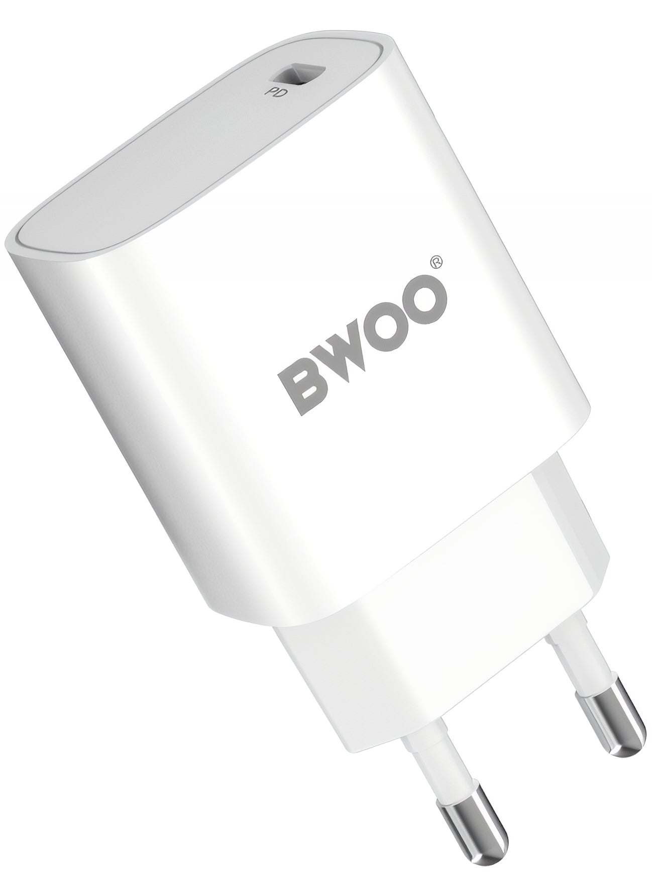 Mrežni punjač s Lightning kabelom BWOO CDA159, 20W, 3A, 1 x USB-C, Bijeli