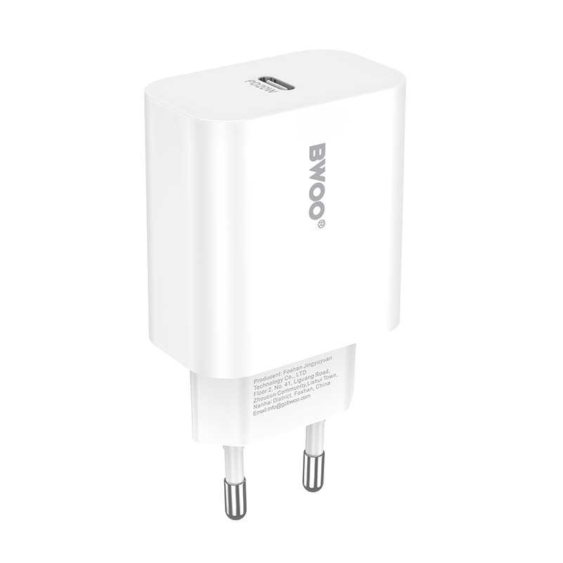 Punjač za mrežu s USB-C kabelom BWOO CDA233, 20W, 3A, 1 x USB-C, Bijeli