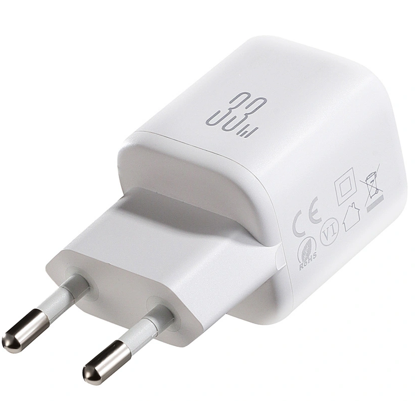Punjač za mrežu s USB-C kabelom Joyroom JR-TG7, 33W, 3A, 1 x USB-A - 1 x USB-C, Bijela