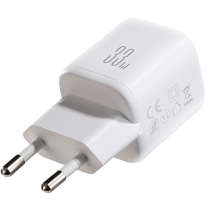 Punjač za mrežu s USB-C kabelom Joyroom JR-TG7, 33W, 3A, 1 x USB-A - 1 x USB-C, Bijela