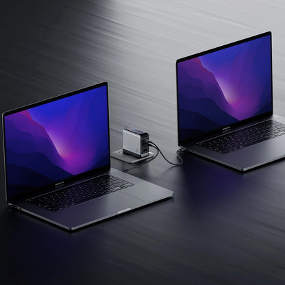 Mrežni punjač s USB-C kabelom Cuktech AD1204U Display, 120W, 6A, 1 x USB-A - 2 x USB-C, Srebrni