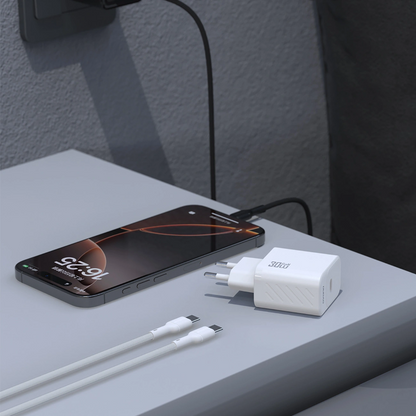 Mrežni punjač s USB-C kabelom Dudao A27PCEU, 30W, 3A, 1 x USB-C, Crna