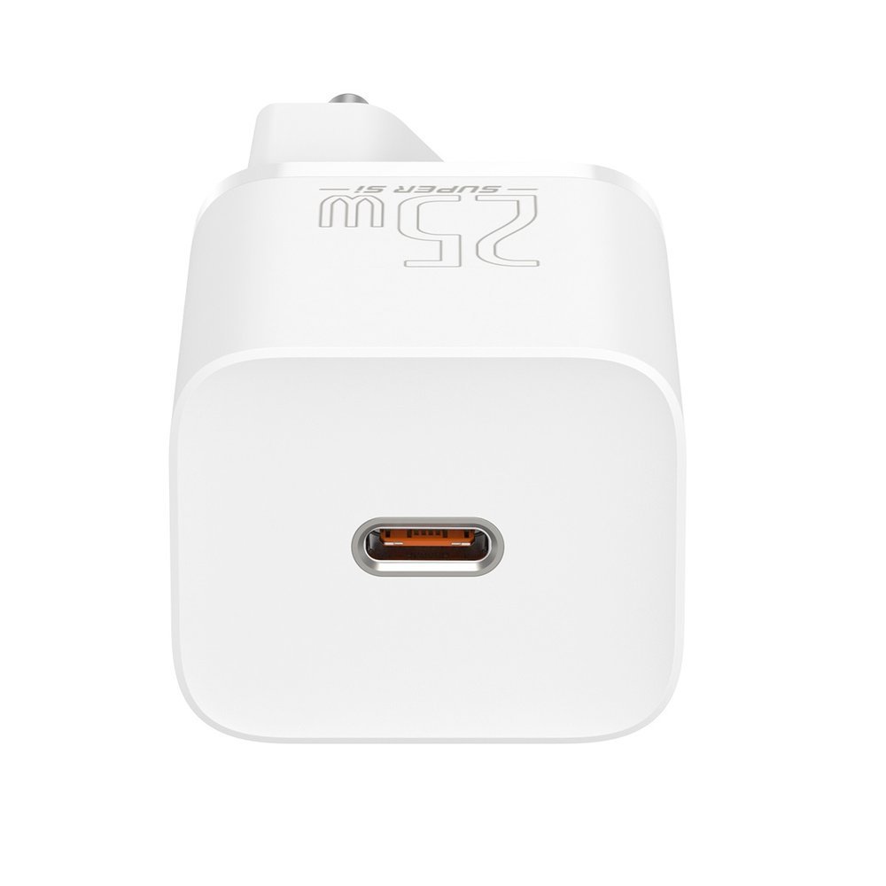 Punjač za mrežu s USB-C kabelom Baseus Super Si, 25W, 3A, 1 x USB-C, Bijeli TZCCSUP-L02