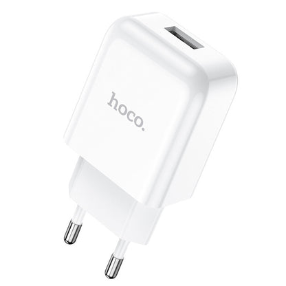 Punjač za mrežu s Lightning kabelom HOCO N2, 10W, 2A, 1 x USB-A, Bijeli