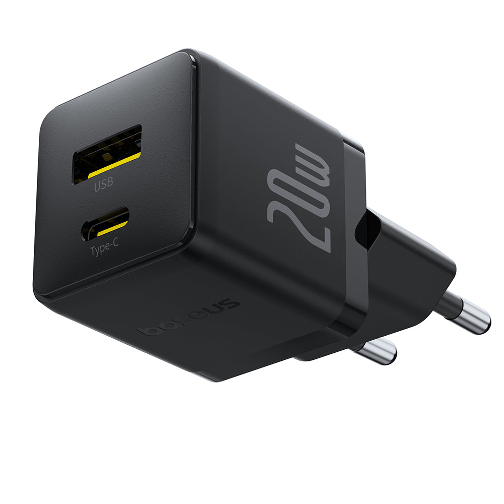 Mrežni punjač s USB-C kabelom Baseus Palm, 20W, 3A, 1 x USB-A - 1 x USB-C, Crni P10111608113-01
