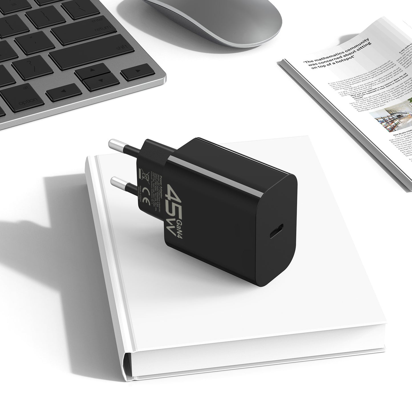 Punjač za mrežu s USB-C kabelom Blavec BC-7, 45W, 3A, 1 x USB-C, Crni