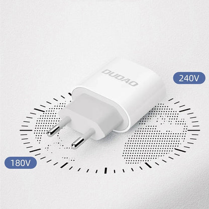 Punjač mreže s USB-C kabelom Dudao A14EUC, 20W, 3A, 1 x USB-C, Crni