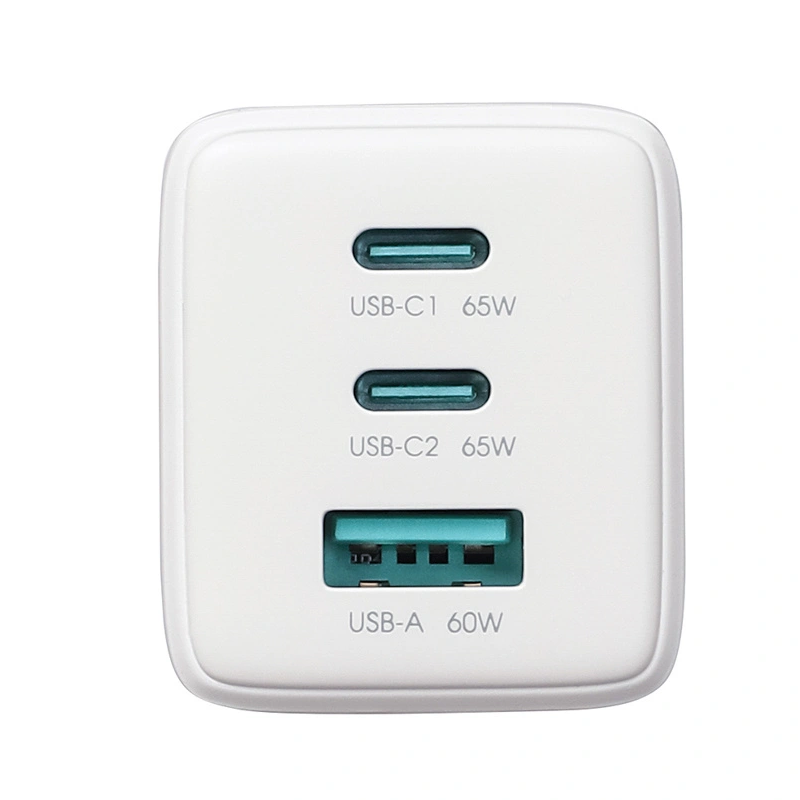Mrežni punjač s USB-C kabelom Joyroom JR-TG10, 65W, 3.25A, 1 x USB-A - 2 x USB-C, Bijeli