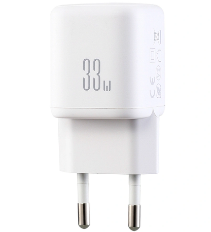 Punjač za mrežu s USB-C kabelom Joyroom JR-TG7, 33W, 3A, 1 x USB-A - 1 x USB-C, Bijela
