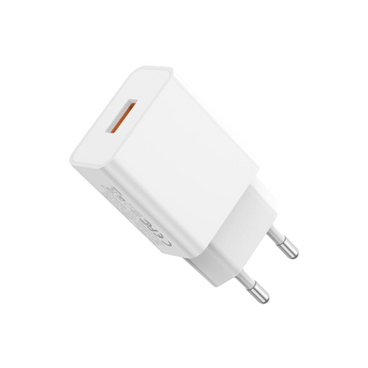 Mrežni punjač s microUSB kabelom XO Design L127, 18W, 3A, 1 x USB-A, Bijeli