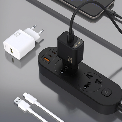 Mrežni punjač s USB-C kabelom Dudao A27STEU, 25W, 3A, 1 x USB-A, Crni