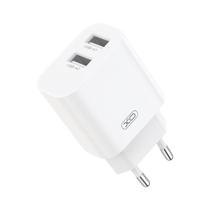 Mrežni punjač s Lightning kabelom XO Design CE55, 12 W, 2,4 A, 2 x USB-A, bijeli