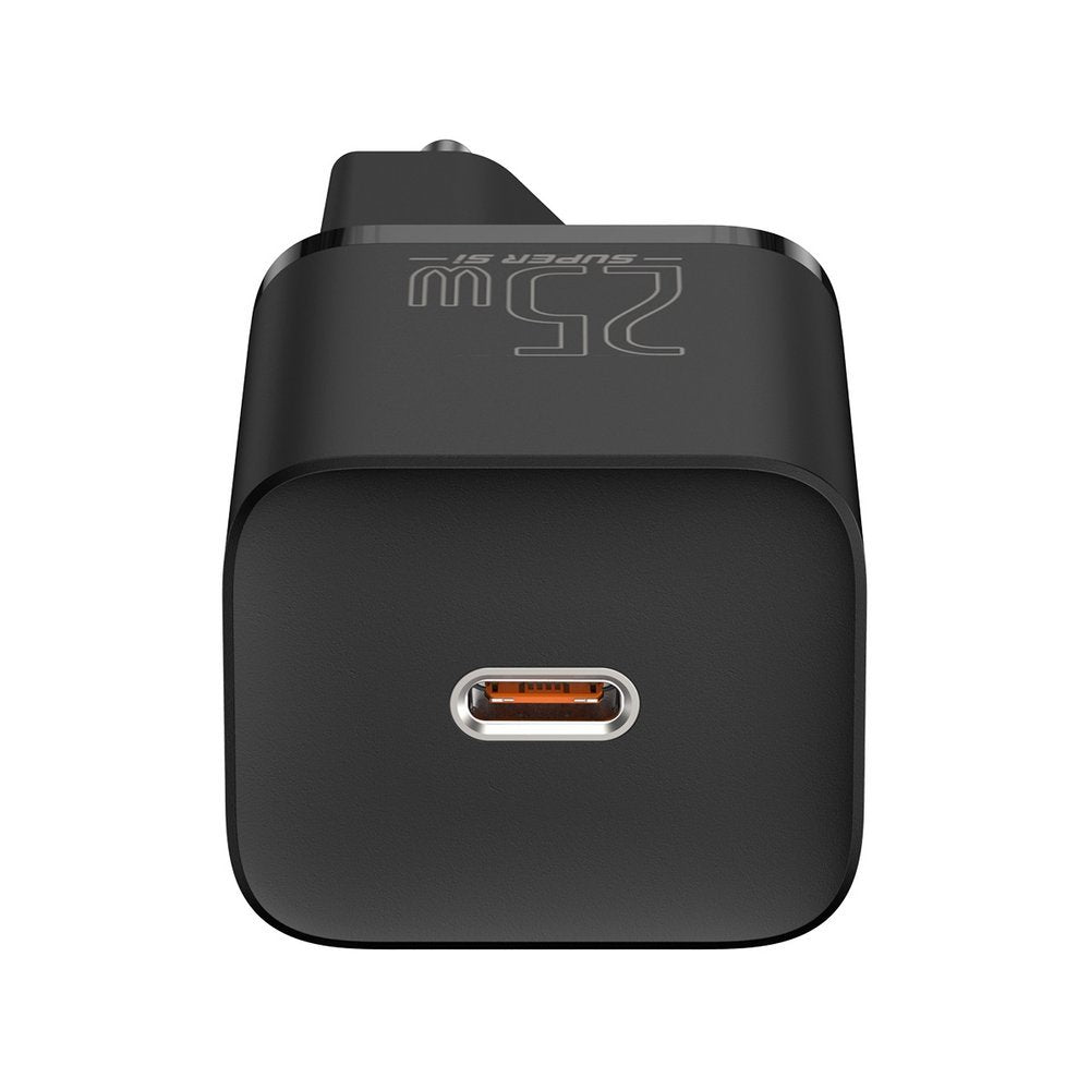 Punjač za mrežu s USB-C kabelom Baseus Super Si, 25W, 3A, 1 x USB-C, crni TZCCSUP-L01