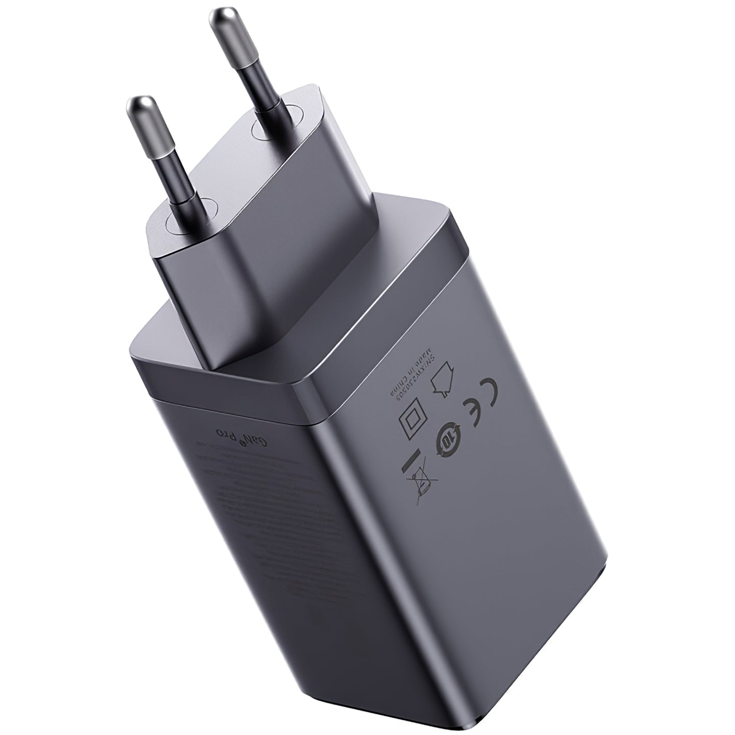 Punjač za mrežu s USB-C kabelom Baseus GaN5 Ultra, 65W, 3.25A, 1 x USB-A - 2 x USB-C, Sivi P10110812827-Z1