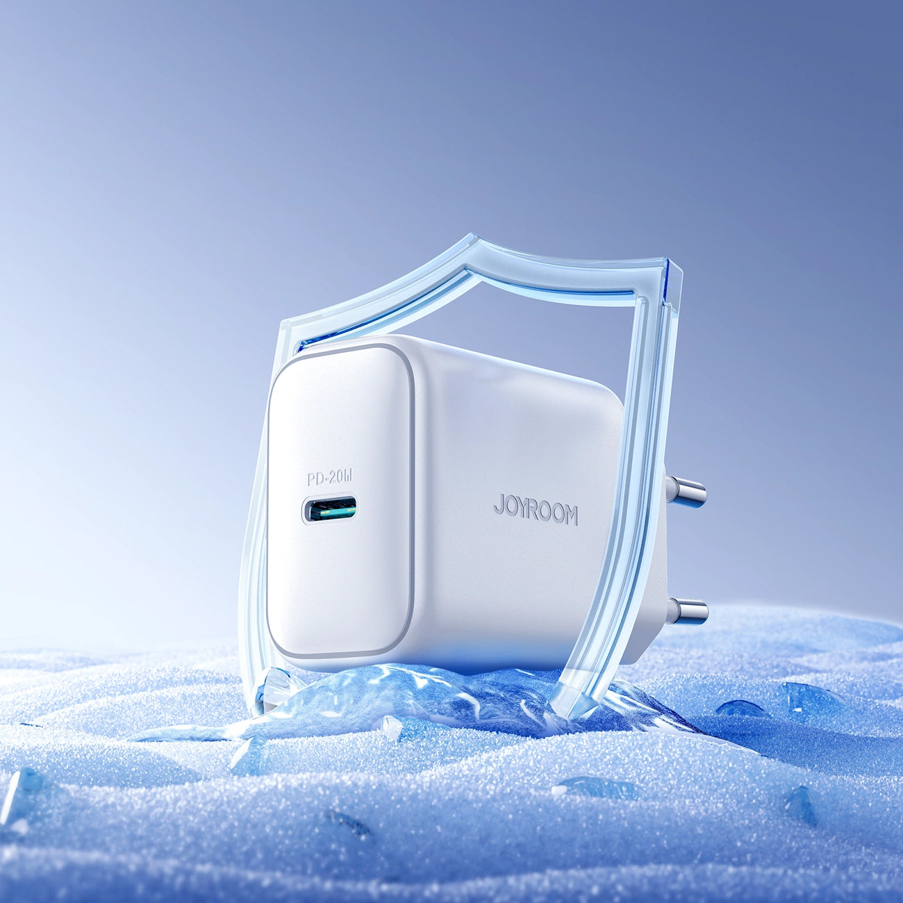 Punjač za mrežu s Lightning kabelom Joyroom JR-TCF20, 20W, 3A, 1 x USB-C, Bijeli