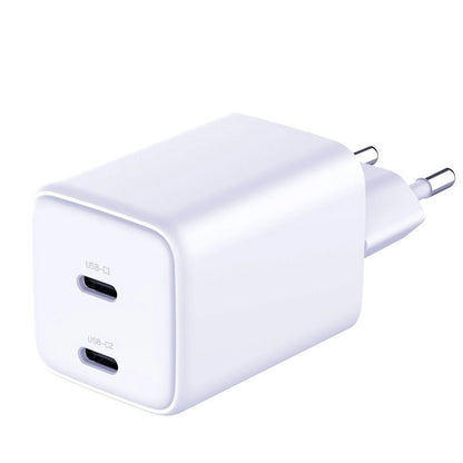 Mrežni punjač s USB-C kabelom 3MK HyperCharger, 45W, 3A, 2 x USB-C, bijeli