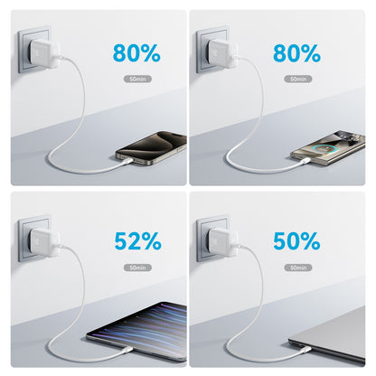 Punjač za mrežu s USB-C kabelom Joyroom JR-TCF24, 30W, 3A, 1 x USB-C, Bijeli