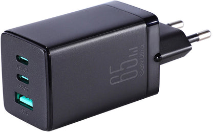 Punjač za mrežu s USB-C kabelom Joyroom TCG01, 65W, 3.25A, 1 x USB-A - 2 x USB-C, Crni