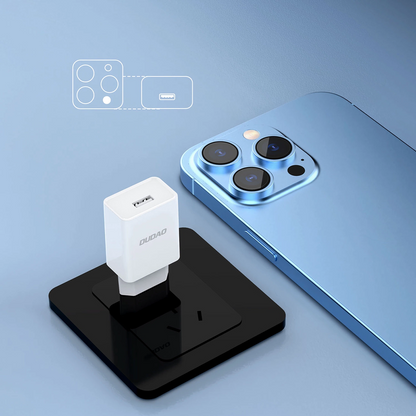 Punjač za mrežu s USB-C kabelom Dudao A4EU, 10W, 2.1A, 1 x USB-A, Bijeli