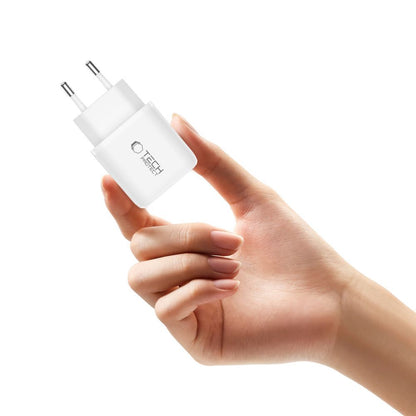 Punjač mreže s USB-C kabelom Tech-Protect NCA45W, 45W, 3A, 1 x USB-A - 1 x USB-C, Bijeli