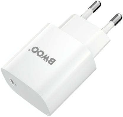 Mrežni punjač s Lightning kabelom BWOO CDA159, 20W, 3A, 1 x USB-C, Bijeli