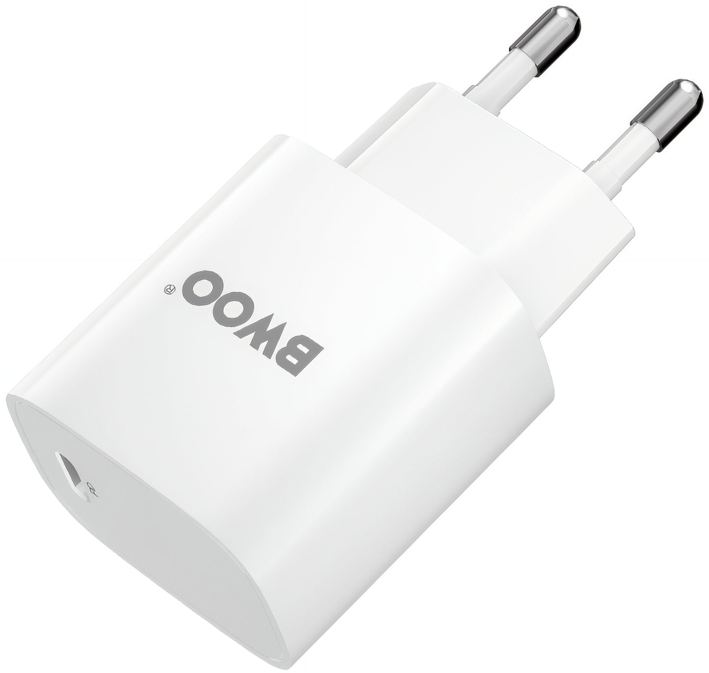 Mrežni punjač s USB-C kabelom BWOO CDA159, 20W, 3A, 1 x USB-C, Bijeli