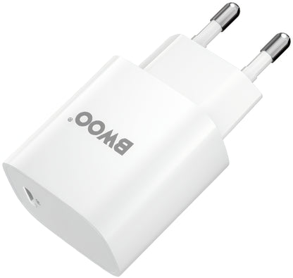 Mrežni punjač s USB-C kabelom BWOO CDA159, 20W, 3A, 1 x USB-C, Bijeli