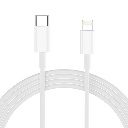 Mrežni punjač s Lightning kabelom Tech-Protect NCA20, 20W, 3A, 1 x USB-A - 1 x USB-C, Bijeli