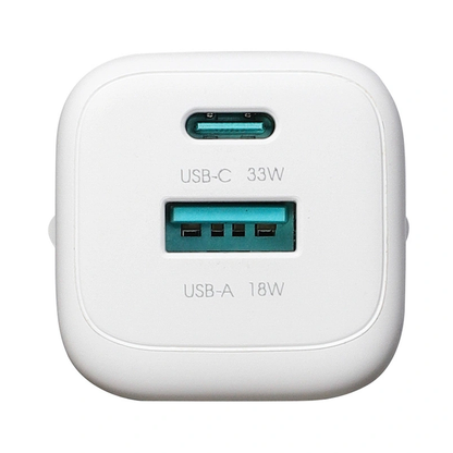 Punjač za mrežu s USB-C kabelom Joyroom JR-TG7, 33W, 3A, 1 x USB-A - 1 x USB-C, Bijela