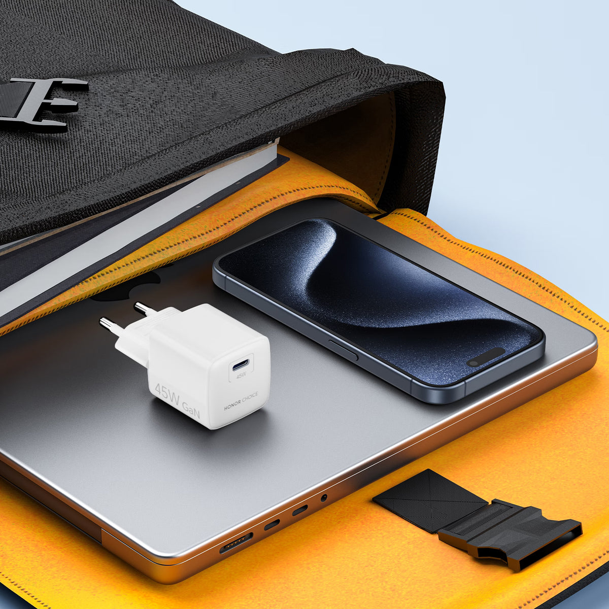 Punjač za mrežu s USB-C kabelom Honor Choice CP045E, 45W, 3A, 1 x USB-C, Bijela 5504ALHP